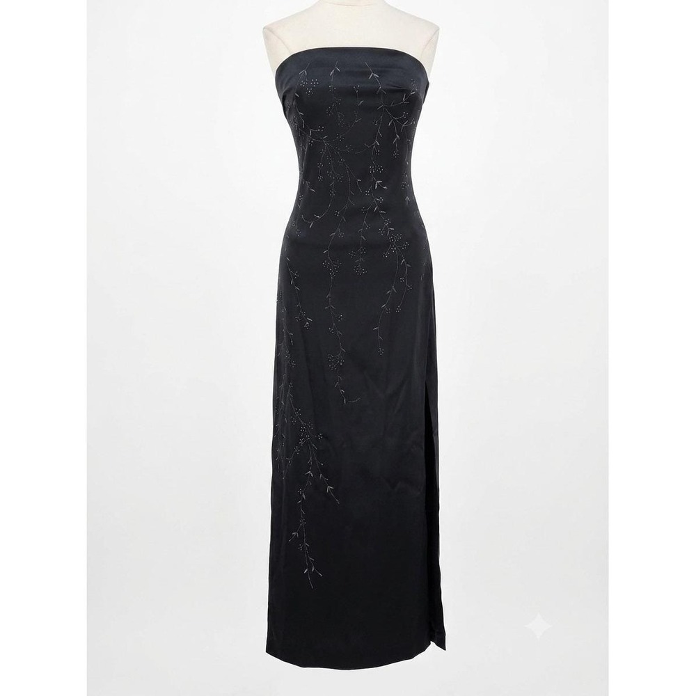 Vintage Y2K Whimsigoth Formal Gown Prom‎ Dress Dark Romance Side Slits 7 Small